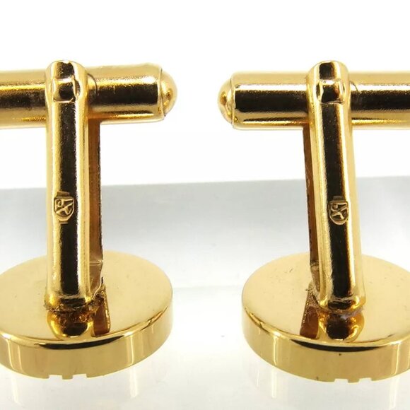 dunhill cuff d mark Gold & Silver hardware Authentic used T17359 - Picture 4 of 6